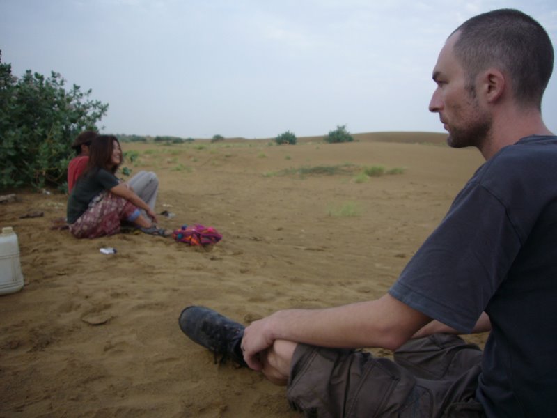 so we get to have coffee outside the grass hut.